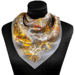 Хустка "Котики". Срібна. 55х55 см - image-0