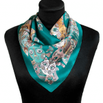 Хустка "Котики". Зелена. 55х55 см - image-0