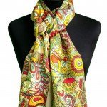 Шалик "Райські пташки". Жовтий. 173х40 см - image-0