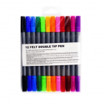 Set of color felt-tip pens of bilateral, 12pcs - image-0