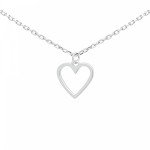 Підвіска срібна Серце контур Youko - image-1