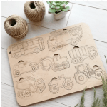 Дитячий розвиваючий сортер з дерева «Транспорт» - image-0