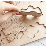 Дитячий розвиваючий сортер з дерева «Транспорт» - image-1