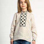 Вишиванка дитяча "STAR beige" (9-10 років) - image-0