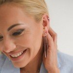 Сережки срібні Маятник Брусочки на ланцюжку Youko - image-1